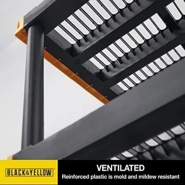 CX Black & Yellow 4-Tier Heavy Duty Storage Shelving Unit