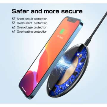 Fast 15W Wireless Charger for Samsung and iPhones