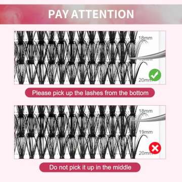 Lash Clusters Individual Lashes 280Pcs DIY Eyelash Extension 30D+40D D Curl Mixed 9-16mm Cluster Lashes Natural Wispy Reusable Mink Lash Cluster at Home by FADVAN(30D+40D-0.07D, 9-16mm)