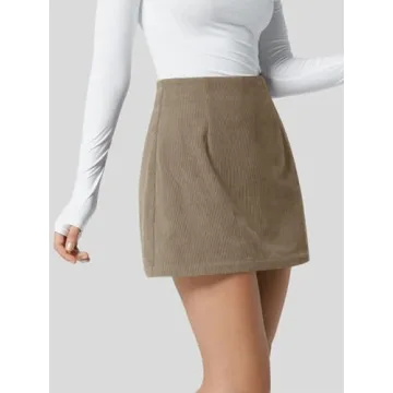 Trendy Wenrine Women’s Corduroy Mini Skirt - Comfortable A-line Design