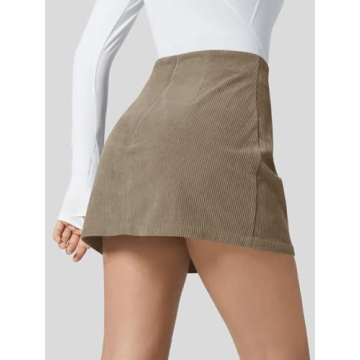 Trendy Wenrine Women’s Corduroy Mini Skirt - Comfortable A-line Design
