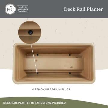 Durable HC Companies Deck Railing Planter for Every Garden