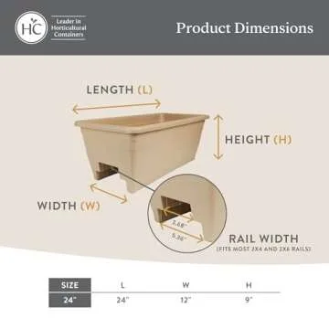 Durable HC Companies Deck Railing Planter for Every Garden