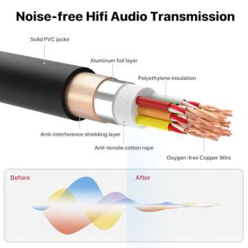 EBXYA 8 Channel TRS to XLR Snake Cable for Clean Audio