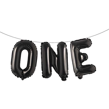 16 inch Hanging Foils Number Balloon “ONE” Word Air Balloons Set of 1 Balloon Perfect for Baby S...