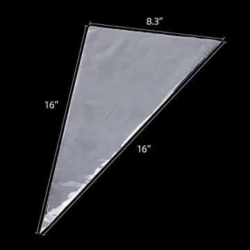 Tipless Piping Bags 16 Inch-100 PCS Icing Piping Bags, Thick Disposable Pastry Bags, Non-Slip Frosting Bags for Cake Cookies Decorating