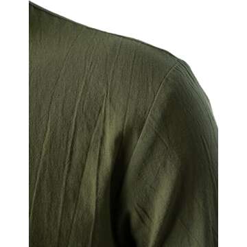 ZEROYAA Men's Medieval Long Sleeve Lace Up Shirt