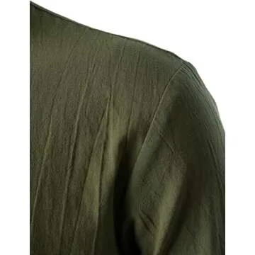 ZEROYAA Men's Medieval Long Sleeve Lace Up Shirt