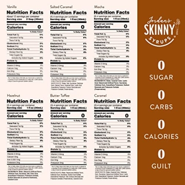 Jordan's Skinny Syrups Sugar Free Sampler - Guilt Free Coffee Flavoring