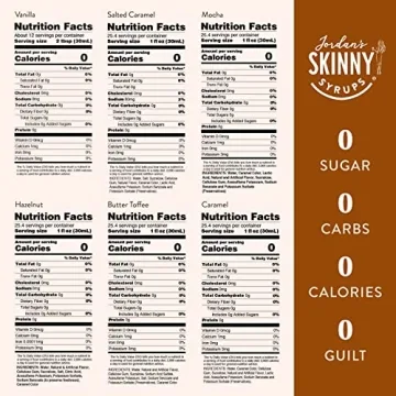 Jordan's Skinny Syrups Sugar Free Sampler - Guilt Free Coffee Flavoring