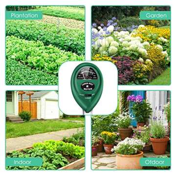 UraaMmyy Soil PH Meter & Moisture Tester for Gardeners