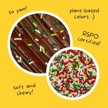 Christmas Softies Natural Sprinkles by Supernatural, Made in USA, No Artificial Dyes, Soy Free, Glut...