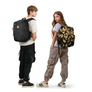 ZORFIN 26L Backpack for School, College, and Travel: Water Resistant Bookbag with 8 Compartments - P...