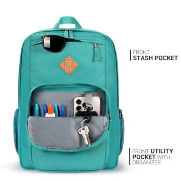 ZORFIN 26L Durable Water Resistant Backpack for All Ages