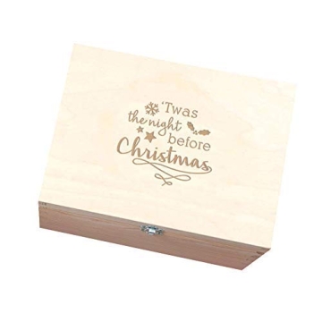 Dust and Things Christmas Eve Box - Engraved Wooden Keepsake for Family