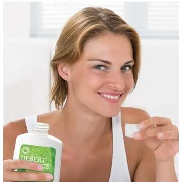 Desert Essence Natural Tea Tree Oil Ultra Care Mouthwash - Mega Mint - 16 Fl Oz - Freshens Breath - Defends Against Sugar Acids - Vitamin C - Soothes Gums - Whitening Floss - Removes Food Debris