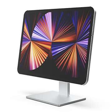 Just Mobile AluDisc Max 360°-Directional Magnetic Aluminum Desk Tablet Stand Holder Tilt Swivel Rot...