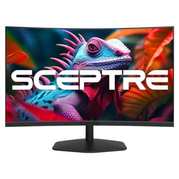 Sceptre Curved 27-inch Gaming Monitor 1500R 100Hz HDMI X2 DisplayPort 1ms 100% sRGB, Build-in Speakers Machine Black 2024 (C275W-FW100T)