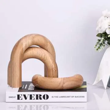 LCCCK Wooden Arch Sculpture Set for Elegant Home Decor