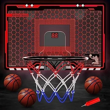 HopeRock Mini Basketball Hoop with LED Lights and Scoreboard