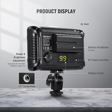 NEEWER Dimmable 176 LED Video Light Kit for Stunning Shots