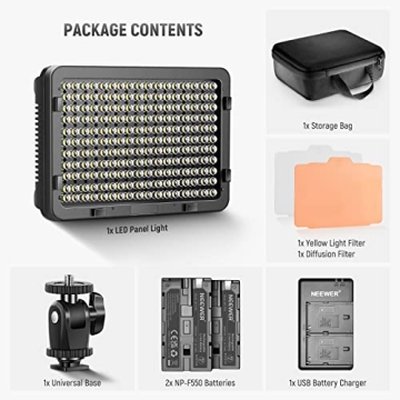 NEEWER Dimmable 176 LED Video Light Kit for Stunning Shots