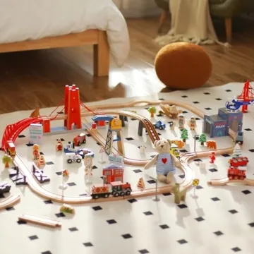 Giant Bean 117 Pcs Busy Port Train Set for Kids