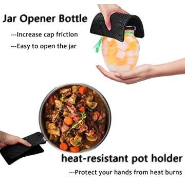 Silicone Trivet Mats - Heat Resistant Pot Holders - 4 Pack