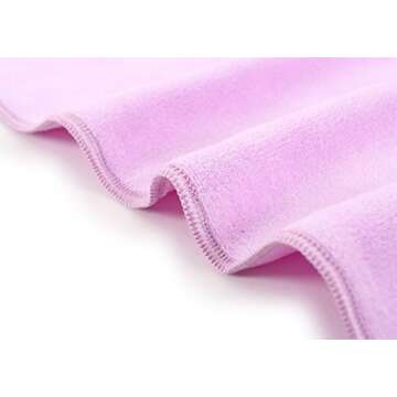 TANCANO Microfiber Hair Towel Anti Frizz Hair Wrap Super Absorbent Curly Hair Drying Towel 23.6''x47'' Large Multifunction Towel for Bath Spa Makeup, Light Purple