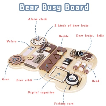 Busy Board Bear - Educational Montessori Toy for Toddlers