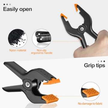 EMART Heavy Duty 4.5 Inch Spring Clamps - 12 Pack