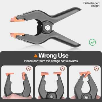 EMART Heavy Duty 4.5 Inch Spring Clamps - 12 Pack