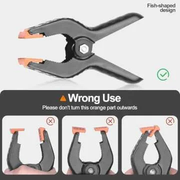 EMART Heavy Duty 4.5 Inch Spring Clamps - 12 Pack