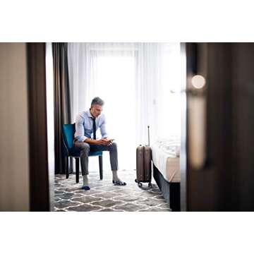 Go2Socks Compression Socks for Men Women Nurses Runners 20-30mmHg Medical Stocking Athletic (BluePolka, Large)