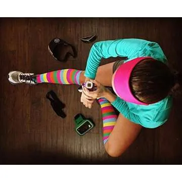 Go2Socks Compression Socks for Men Women Nurses Runners 20-30mmHg Medical Stocking Athletic (BluePolka, Large)