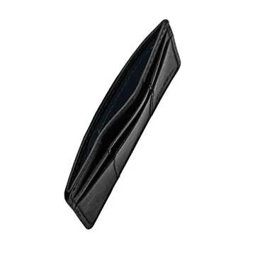 Fossil Men's Everett Leather Slim Minimalist Card Case Front Pocket Wallet, Black, (Model: ML4398001)