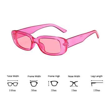 Trendy ENTHYI Rectangle Sunglasses for Men & Women