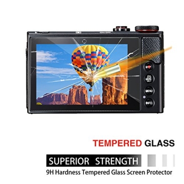 AKWOX Tempered Glass Screen Protector for Canon Cameras