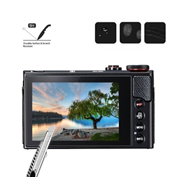 AKWOX Tempered Glass Screen Protector for Canon Cameras