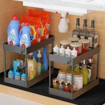 Sdpeia Under Sink Mat for Kitchen Cabinets - Waterproof Protection