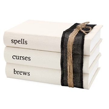 Halloween Faux Book Stack with Burlap Ribbon - AuldHome Design