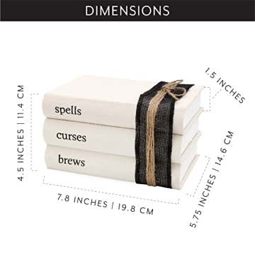 Halloween Faux Book Stack with Burlap Ribbon - AuldHome Design