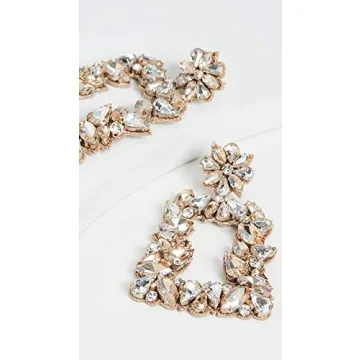 Deepa Gurnani Women's Deepa by Deepa Gurnani Gold Crystal Earrings, Gold Multi, One Size