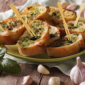 Jovitec 220 Pcs Mini Bamboo Forks 3.5 Inch Appetizer Forks Bulk Cocktail Forks disposable Wood Toothpicks Double Prong Charcuterie Picks for Birthday Party Wedding Food Fruit Supply