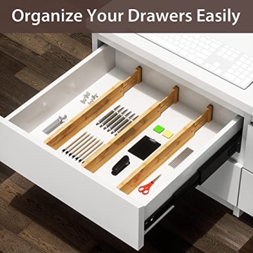 Adjustable Bamboo Drawer Dividers for Easy Organization