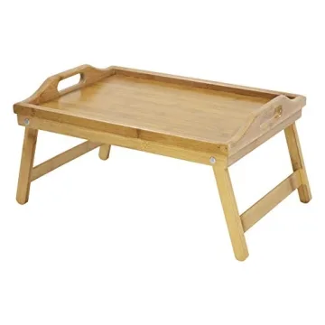 KKTONER Bamboo Bed Tray Table for Breakfast & Work on the Go