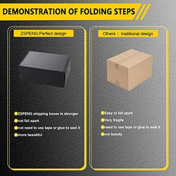 ZSPENG Black Shipping Boxes for Small Business 28 Pack