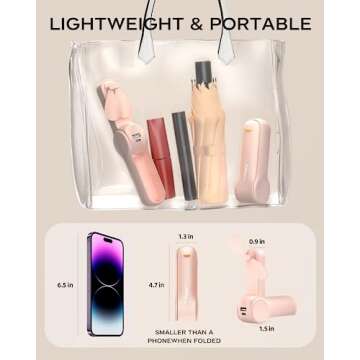 FrSara Portable Handheld Fan Rechargeable, USB Rechargeable Small Pocket Fan, 2000mAh Battery With Power Bank, Upgraded Long Battery Life, Three-Speed, Suitable for Women Outdoors and Travel