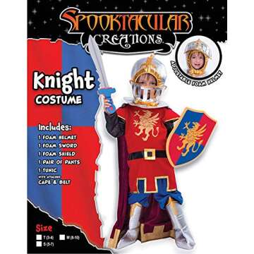 Spooktacular Creations Kids Medieval Knight Costume, Boys Renaissance Knight Costume Deluxe Set for ...