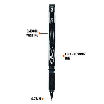 Inc. R2 Rollerball Pens - 12 Pack of 0.7 mm Medium-Point Pens for Smooth Writing
